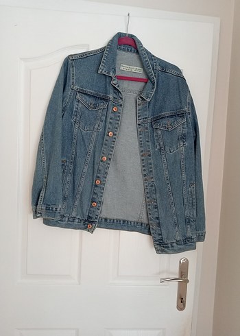Düğmeli Kadın Mavi Denim Ceket