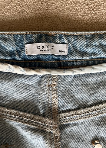 Kadın Mavi Bol Kesim Yırtık Jean - Görsel 2