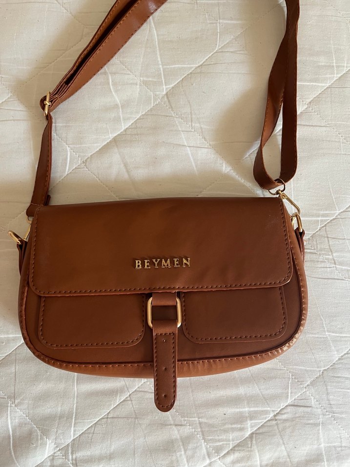 Kahverengi Tokalı Deri Kadın Çanta - Görsel 2