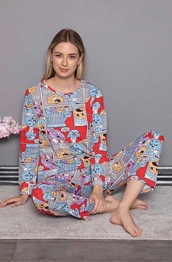 m Beden çeşitli Renk Bayan pijama takım