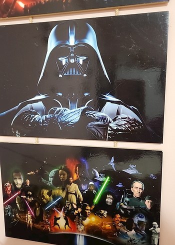 Star Wars Temalı 3 Parça Duvar Tablosu - Görsel 4