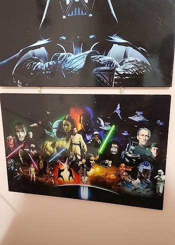 Star Wars Temalı 3 Parça Duvar Tablosu - Görsel 3