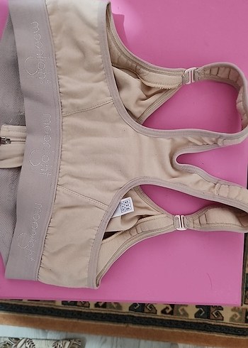MOONLIGHT Bej ve gri  2 adet Fermuarlı Sporcu Sütyeni - Görsel 3