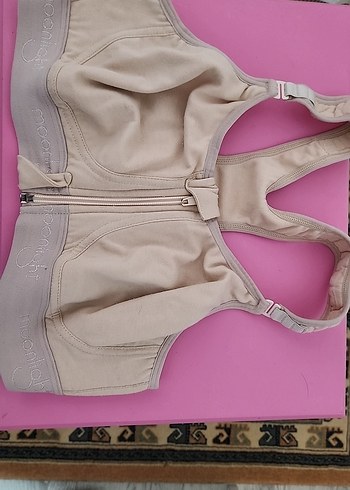 MOONLIGHT Bej ve gri  2 adet Fermuarlı Sporcu Sütyeni - Görsel 2