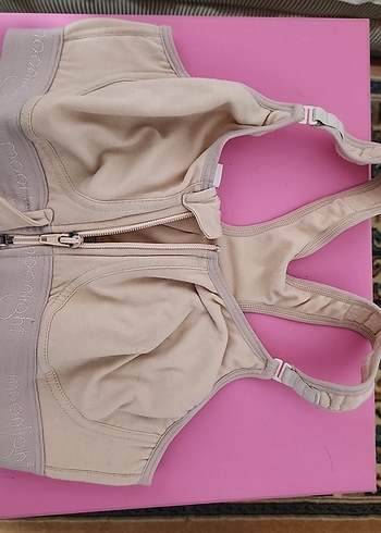 MOONLIGHT Bej ve gri  2 adet Fermuarlı Sporcu Sütyeni - Görsel 4