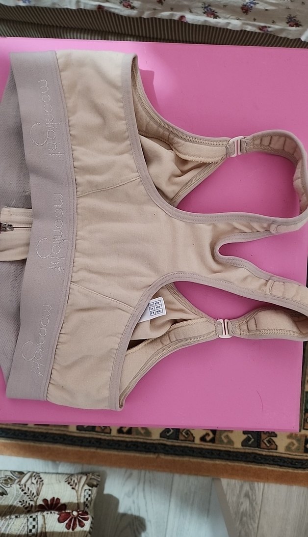 MOONLIGHT Bej ve gri  2 adet Fermuarlı Sporcu Sütyeni - Görsel 3