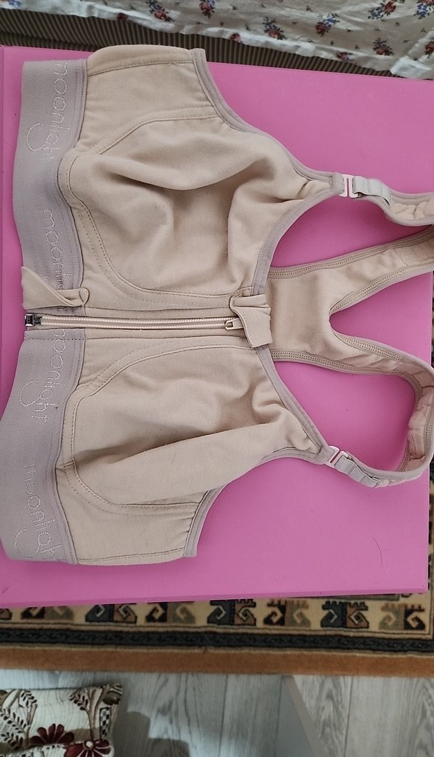 MOONLIGHT Bej ve gri  2 adet Fermuarlı Sporcu Sütyeni - Görsel 2