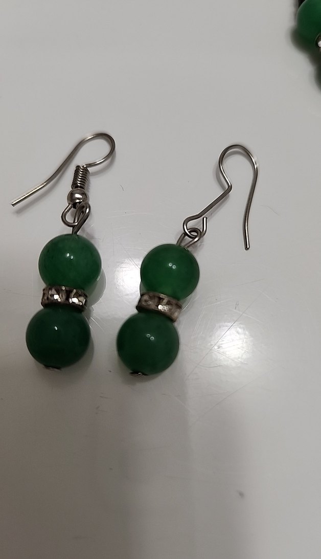 AVENTURİN Doğal taş Kadın Bileklik ve Küpe Seti - Görsel 3