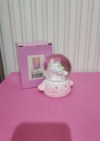 Pembe Pastel Figürlü Kar Küresi - Görsel 2