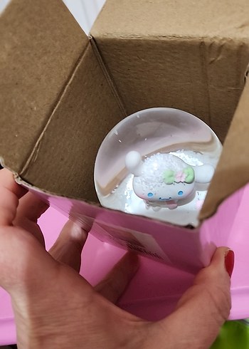 Pembe Pastel Figürlü Kar Küresi - Görsel 6