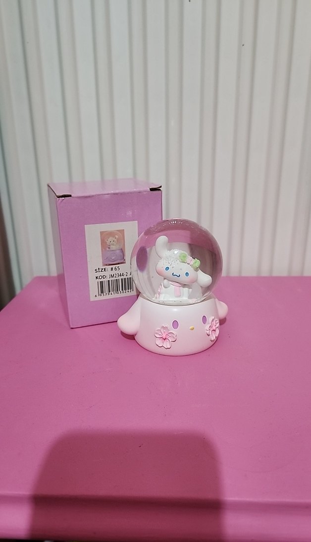 Pembe Pastel Figürlü Kar Küresi - Görsel 2