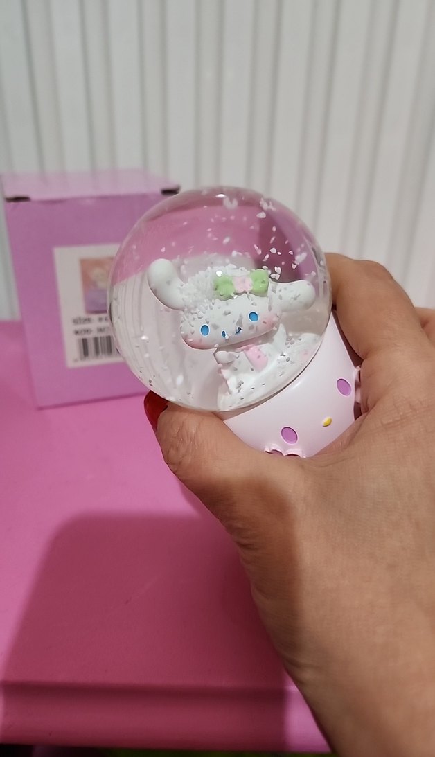 Pembe Pastel Figürlü Kar Küresi - Görsel 4