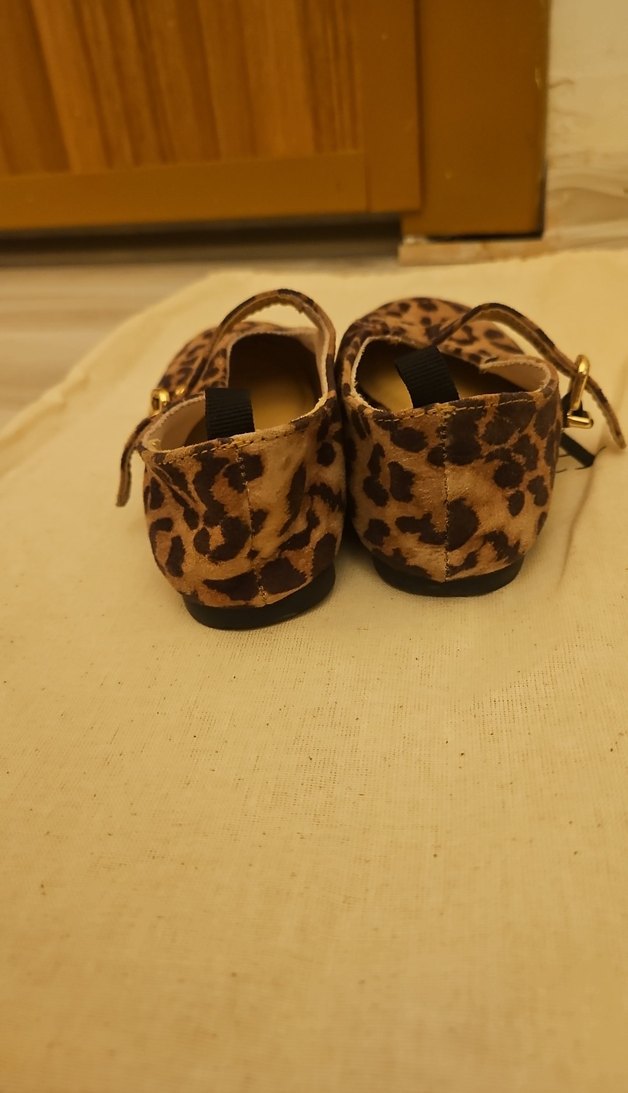 Leopar Desenli Tokalı Kız çocuk Düz Ayakkabı - Görsel 3