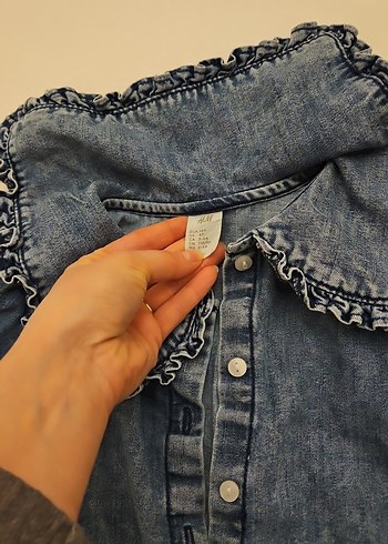 Kız ÇocukDenim gömlek - Görsel 2