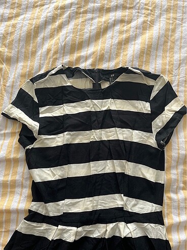 H&M Kadın siyah beyaz elbise