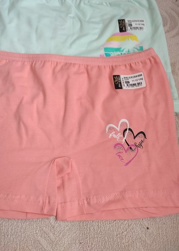 11-12 Yaş Beden Pastel Renkli Kadın Mini Şort İç Çamaşırı