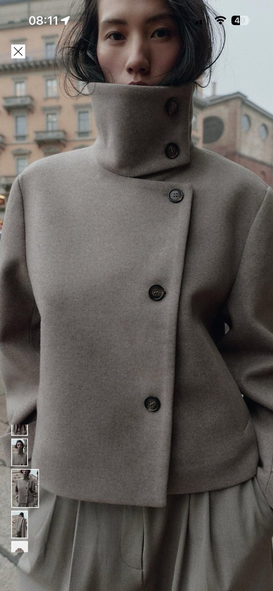 Zara viral dik yaka ceket - Görsel 4