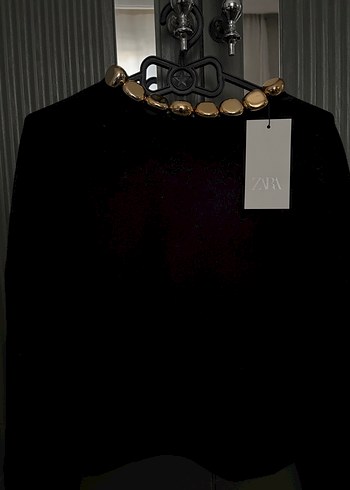 Zara viral metal detaylı triko kazak - Görsel 6