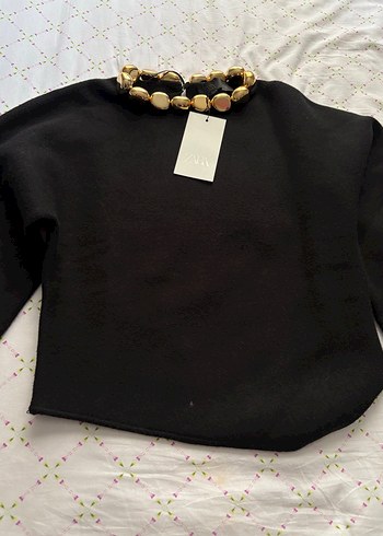 Zara viral metal detaylı triko kazak - Görsel 9