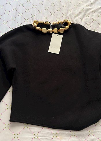 Zara viral metal detaylı triko kazak - Görsel 7