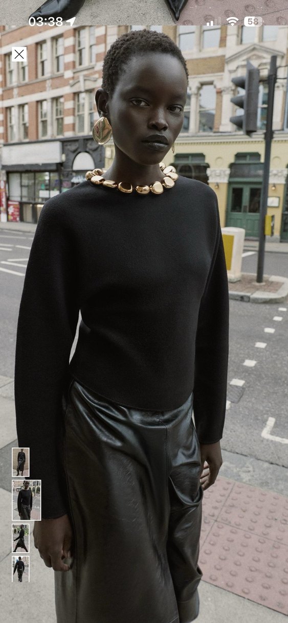 Zara viral metal detaylı triko kazak - Görsel 4