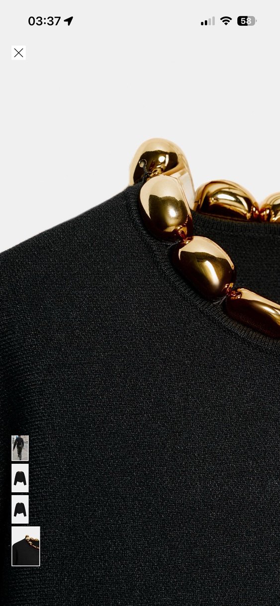 Zara viral metal detaylı triko kazak - Görsel 3