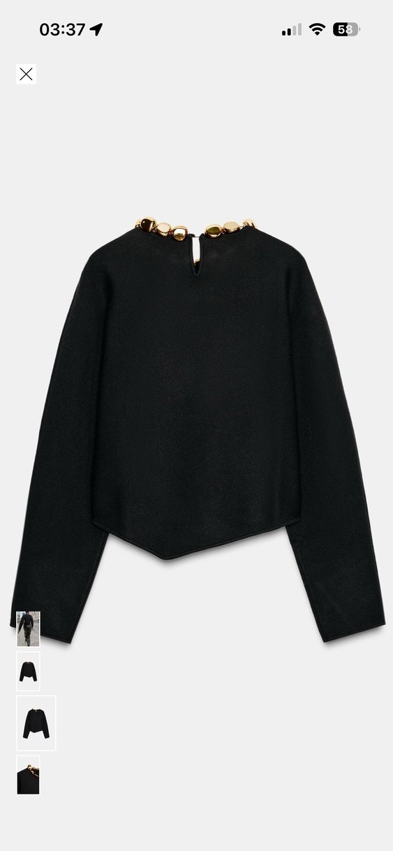 Zara viral metal detaylı triko kazak - Görsel 2