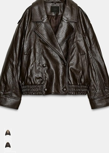 Zara viral kürk yakalı deri ceket - Görsel 4