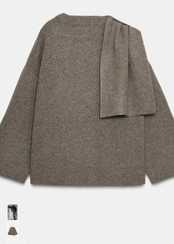 Zara viral triko atkılı pelerin - Görsel 3