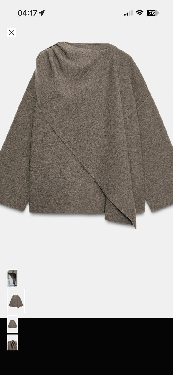 Zara viral triko atkılı pelerin - Görsel 2