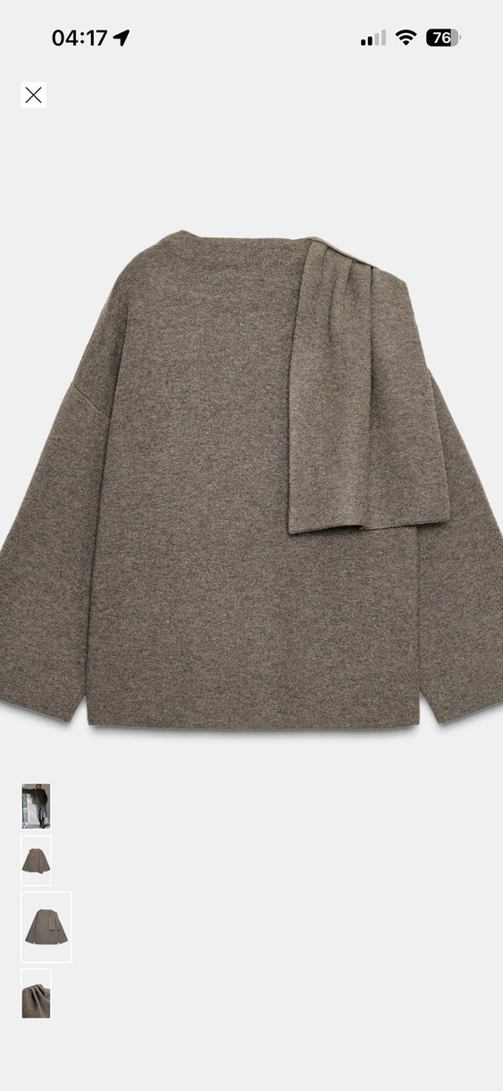 Zara viral triko atkılı pelerin - Görsel 3