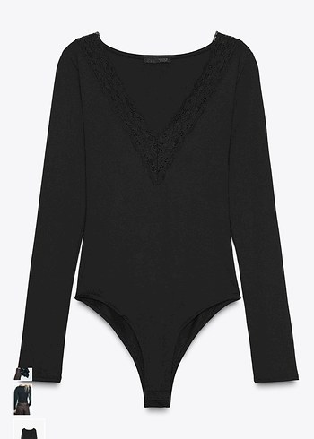 Zara viral dantelli polyamıd body - Görsel 2