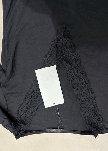 Zara viral dantelli polyamıd body - Görsel 7