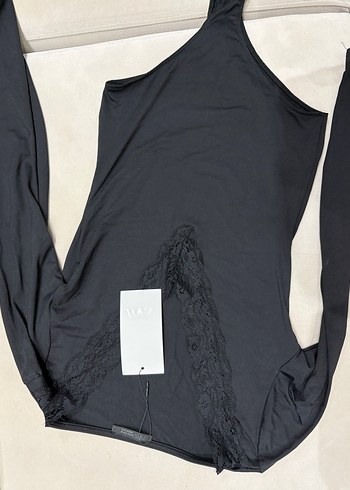 Zara viral dantelli polyamıd body - Görsel 5