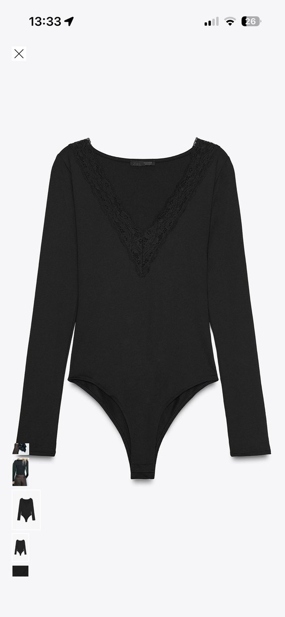 Zara viral dantelli polyamıd body - Görsel 2