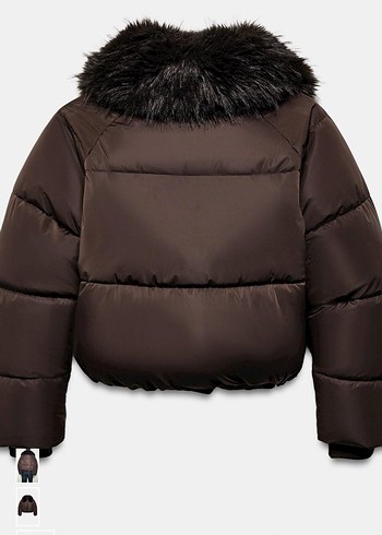 Zara suni yakalı kapitone bomber ceket - Görsel 2