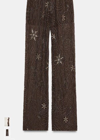 Zara viral boncuklu pullu pantolon - Görsel 2