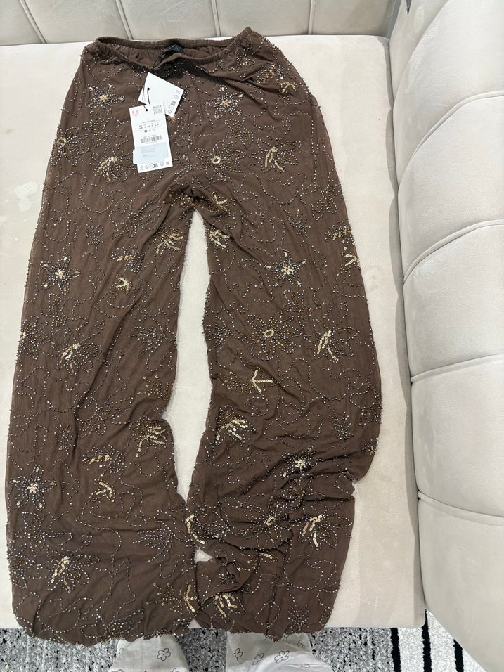 Zara viral boncuklu pullu pantolon - Görsel 5