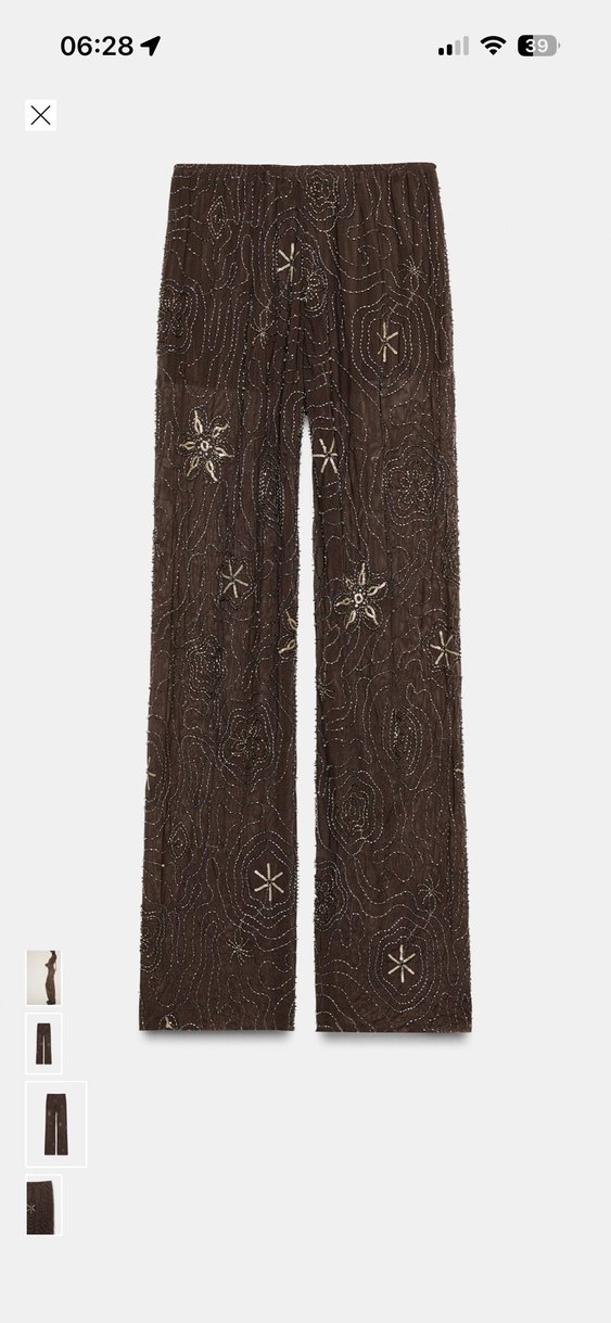 Zara viral boncuklu pullu pantolon - Görsel 2