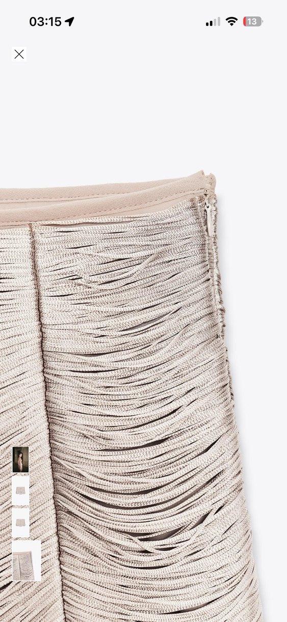 Zara viral püsküllü mini etek - Görsel 4