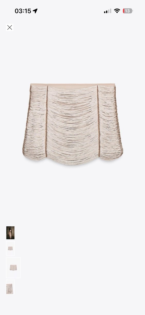 Zara viral püsküllü mini etek - Görsel 3