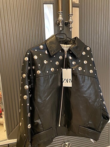 Zara Zara çıtçıtlı deri ceket