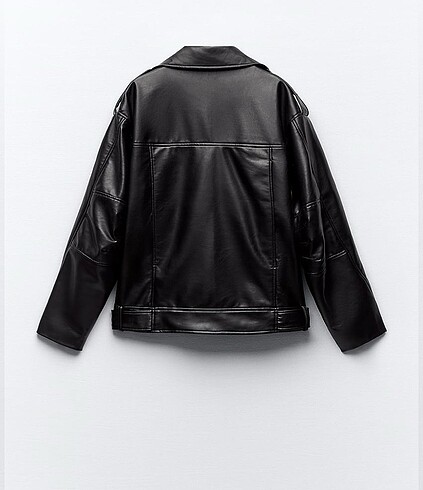 Zara Zara oversize suni deri biker ceket