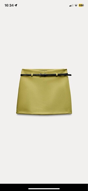 Zara kemerli mini etek