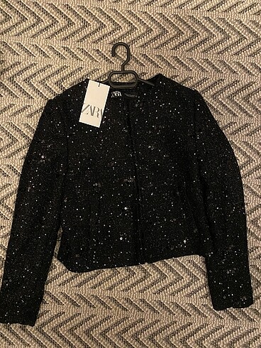xs Beden Zara pullu dokulu blazer
