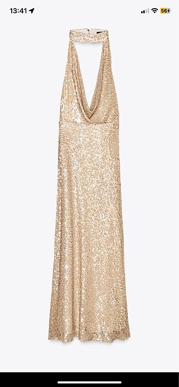 Zara Zara payetli midi elbise