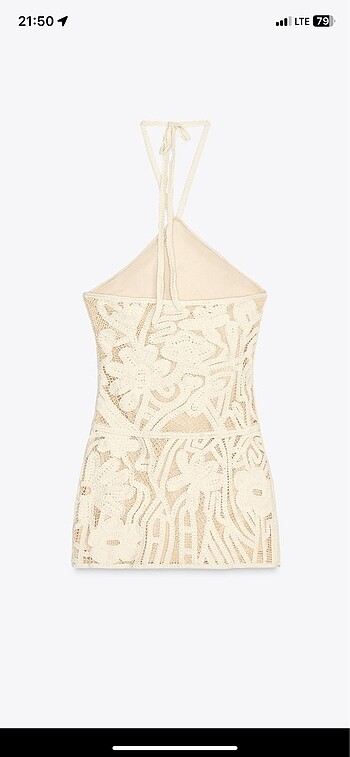 Zara Zara işlemeli halter elbise