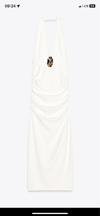 Zara viral drapeli halter yaka elbise