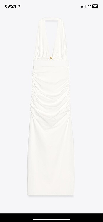 Zara Zara viral drapeli halter yaka elbise