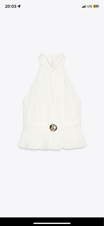 Zara piliseli halter top